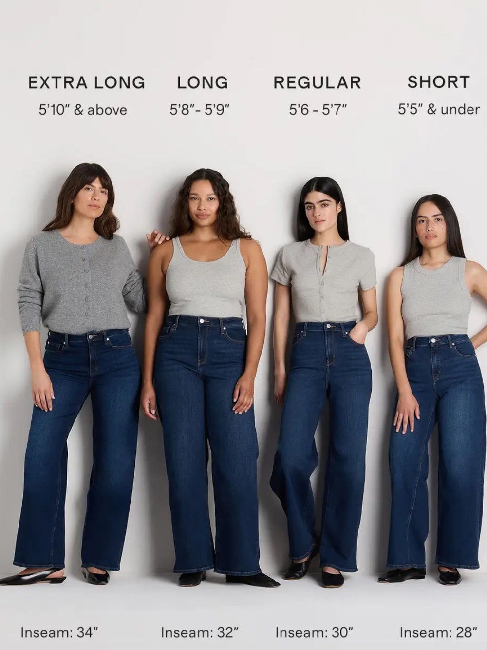Quince Organic Cotton Bella Stretch Wide Leg Jeans W27 28inseam - Greyed Out - Picture 5 of 10